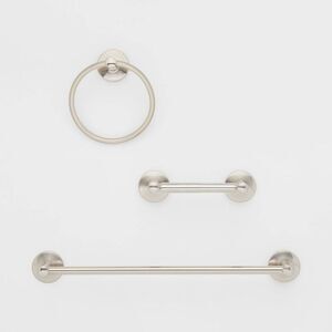Open Box - Threshold - 3pc Bath Hardware Set Brushed Nickel -  Brushed Nickel